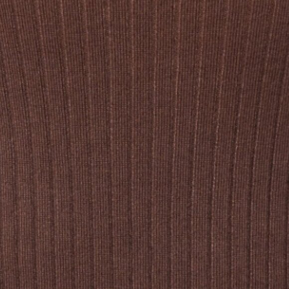 Garage Brown Scoop Neck Ribbed Asymmetric Bodycon Sweater Size Medium Med - Picture 6 of 6